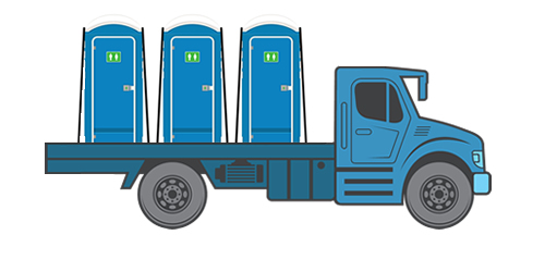 Portable restroom ready for emergency delivery
